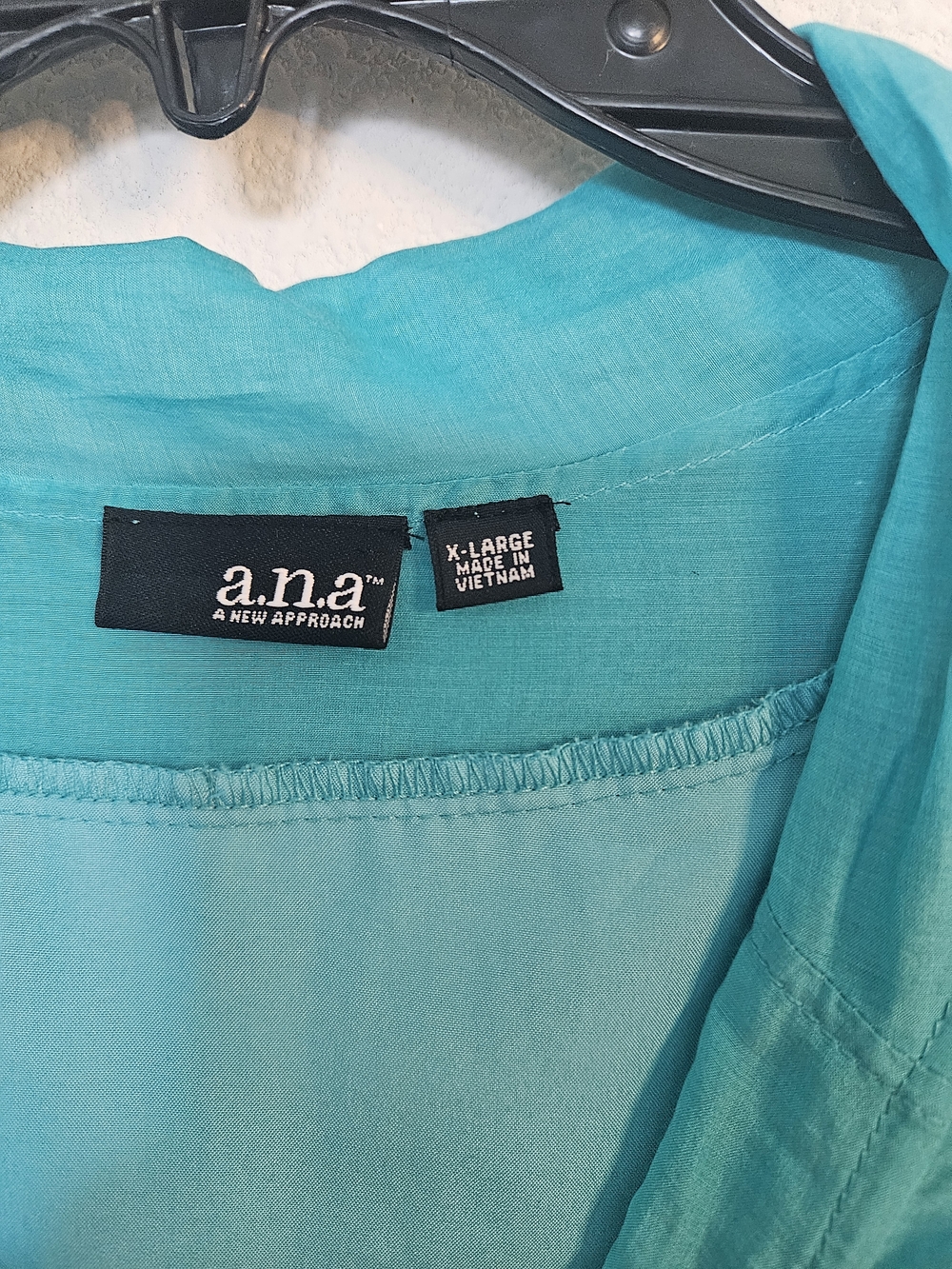 A.N.A Turquoise Ruffle V-Neck Women's Top - Picture 8 of 16